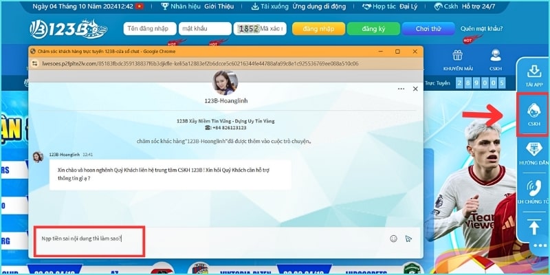 Người chơi nên liên hệ với CSKH của nhà cái để được hỗ trợ